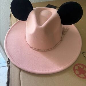 Disney Pink Cowboy Hat with Black Mouse Ears
